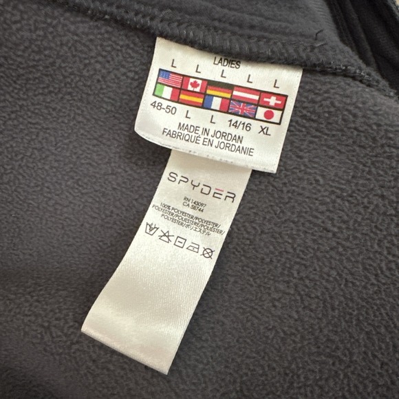 Spyder Jewel Mid Weight Core Sweater 503024 Women Large Full‎ Zip Gray Pockets - Picture 4 of 14